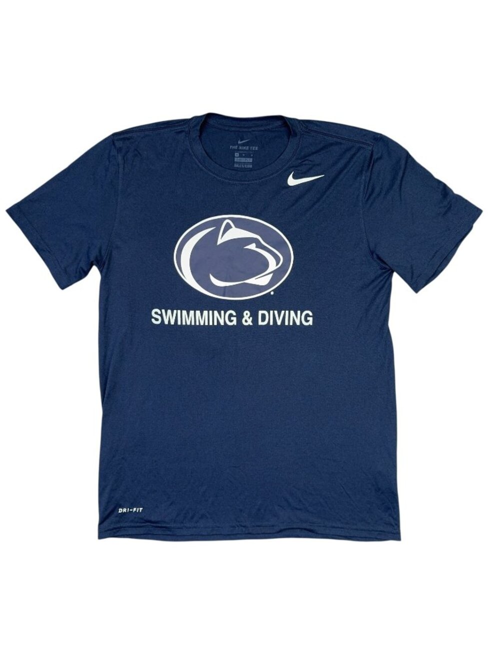 Nike Dri-Fit Penn State Swimming & Diving T Shirt Mens M Blue Short Sleeve Tee